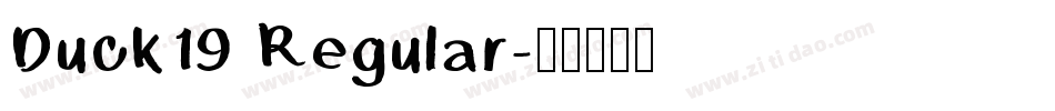 Duck19 Regular字体转换